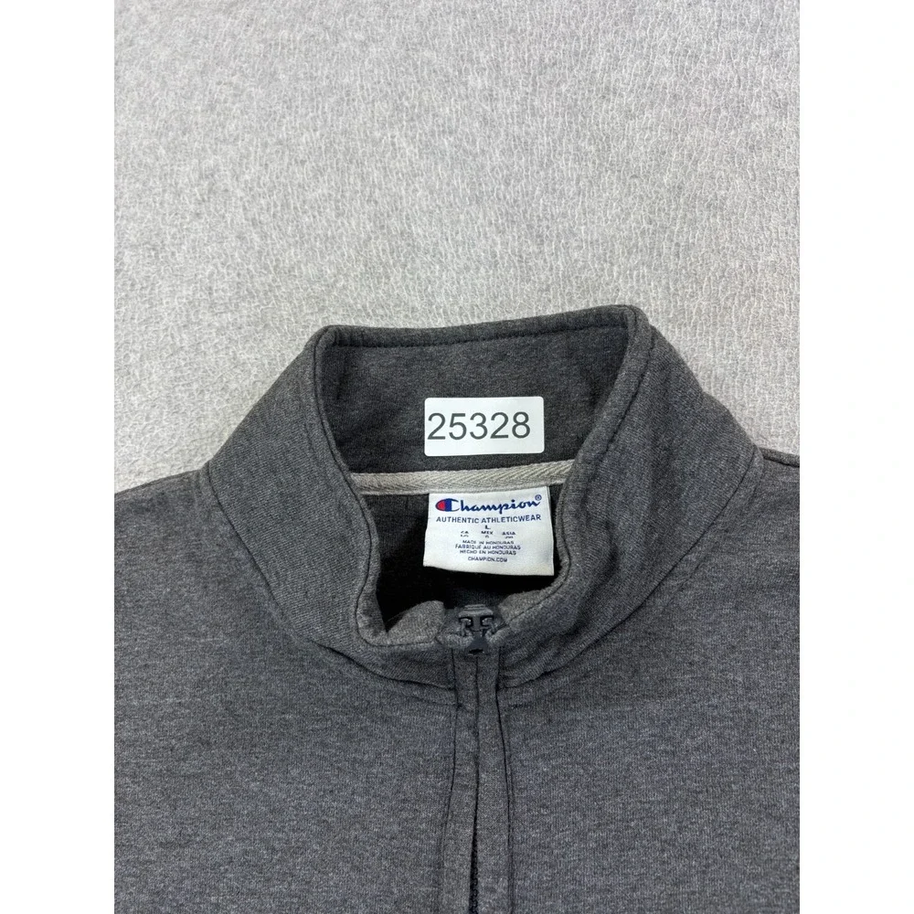 LSU Tigers‎ Stitched Logo 1/4 Zip Pullover Sweatshirt (Men's Large) Gray - Picture 4 of 11